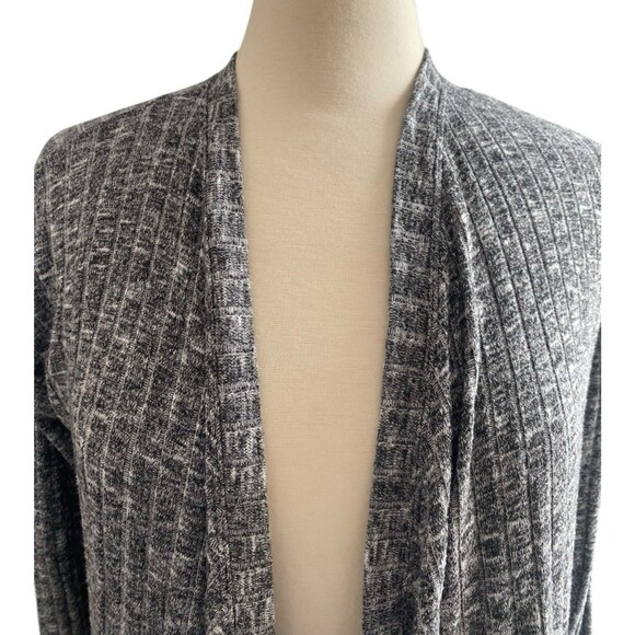 American Eagle Outfitters Gray Ribbed Open Front Cardigan Sweater Women’s M - Picture 2 of 6